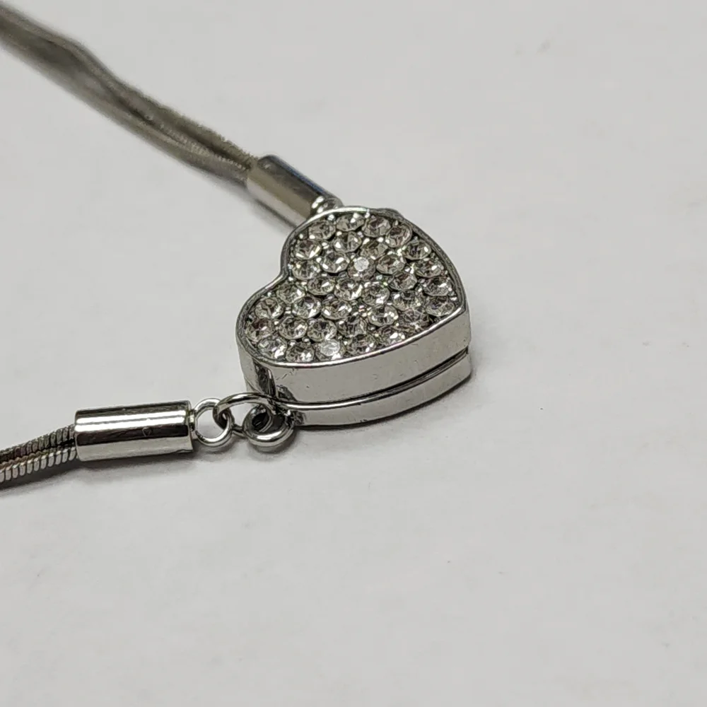 Elegant Silver Heart Necklace
